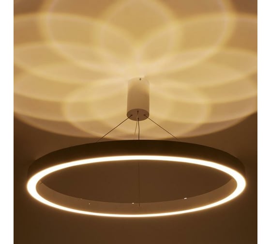 Люстра с ПДУ BayerLux "Бергамо" 80Вт 3000-6000К LED белый d.80см 4494664