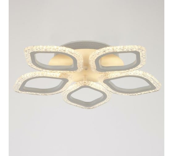 Люстра с ПДУ BayerLux 10021/5WT LED 76Вт 3000-6000К диммер, белый 48х48 см 5177738 1