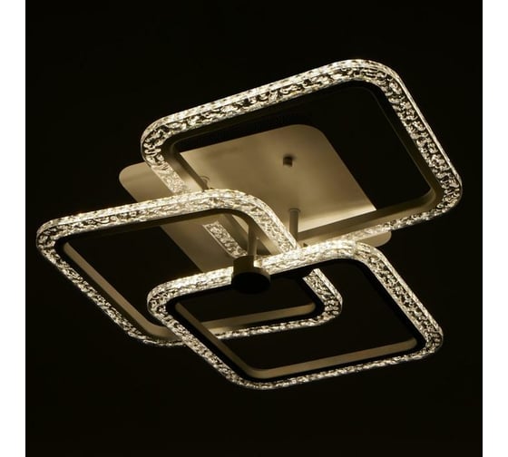 Люстра с ПДУ BayerLux 10023/3WT LED 96Вт 3000-6000К диммер, белый 45х43 см 5177756