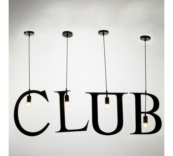 Подвесной светильник BayerLux "CLUB" 4х40Вт, E27, черный 6300876