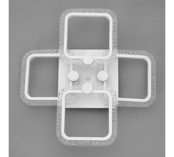 Люстра с ПДУ BayerLux 10023/4WT LED 96Вт 3000-6000К диммер, белый 52х52 см 5177758