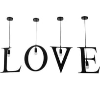 Подвесной светильник BayerLux "LOVE", 4х40Вт, E27, черный 6300880