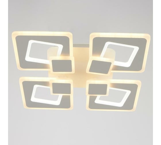 Люстра с ПДУ BayerLux 10030/4WT LED 192Вт 3000-6000К диммер, белый 55х55 см 5177768 1