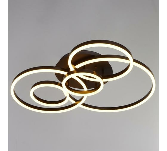 Люстра с ПДУ BayerLux 10040/5 LED 198Вт 3000-6000К диммер, кофе 75х75 см 5177785 1