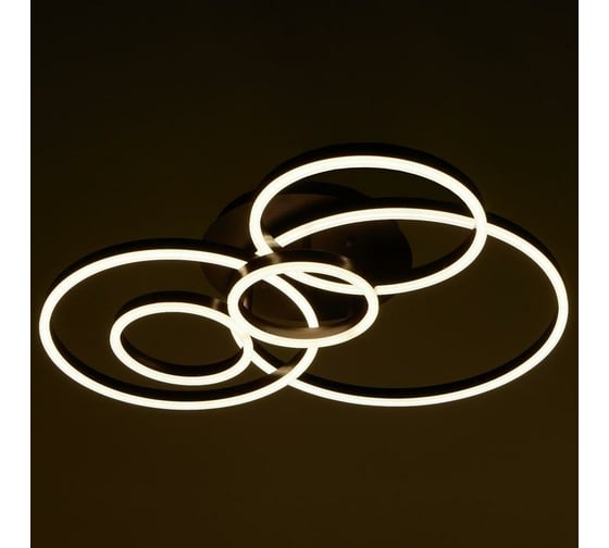 Люстра с ПДУ BayerLux 10040/5 LED 198Вт 3000-6000К диммер, кофе 75х75 см 5177785