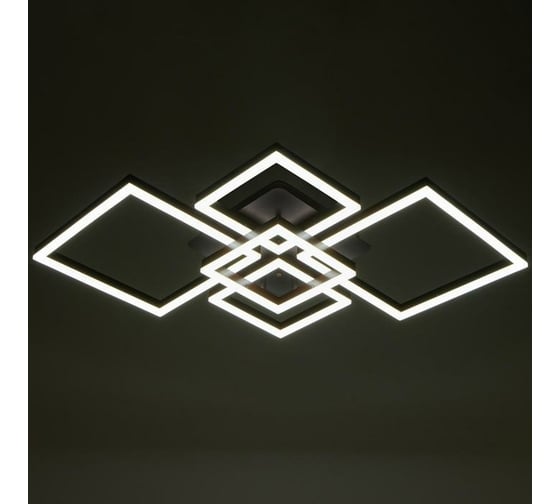 Люстра с ПДУ BayerLux 10043/5 LED 192Вт 3000-6000К диммер, кофе 92х60 см 5177788