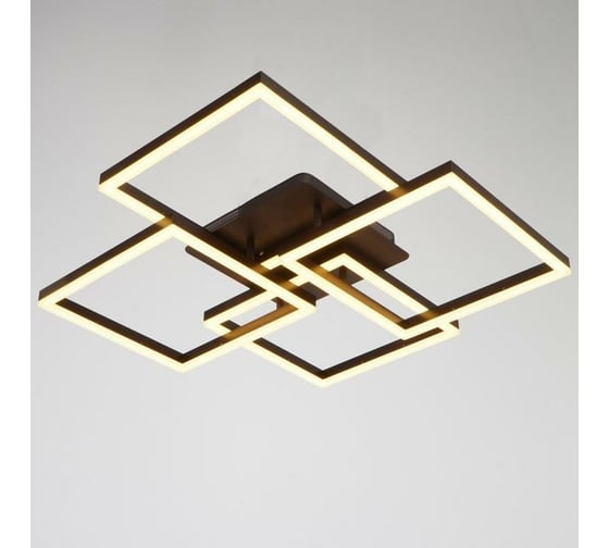 Люстра с ПДУ BayerLux 10045/4 LED 192Вт 3000-6000К диммер, кофе 65х65 см 5177790