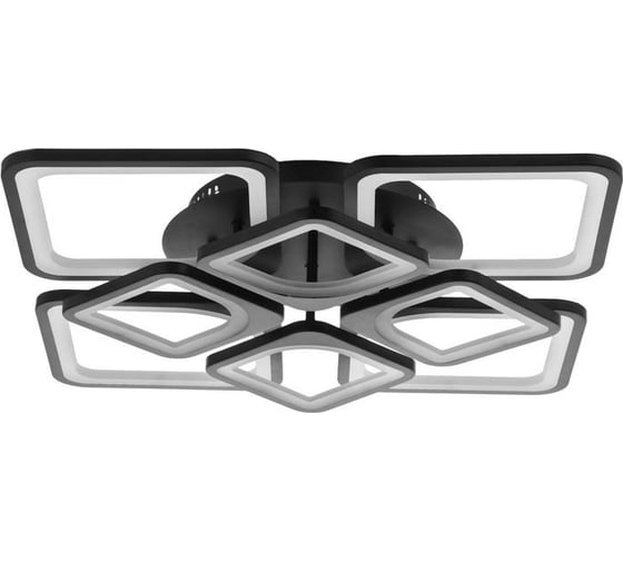 Люстра с ПДУ BayerLux 59112/8BK LED 240Вт 3000-6000К диммер, черный 55х55х10 см 5109279 1