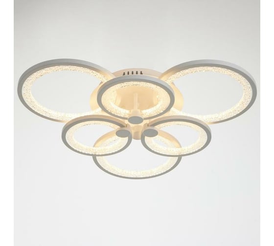 Люстра с ПДУ BayerLux 59116/6WT LED 162Вт 3000-6000К диммер, белый 65х65х10 см 5109292
