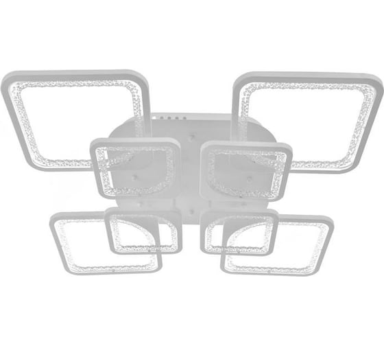Люстра с ПДУ BayerLux 59117/8WT LED 240Вт 3000-6000К диммер, белый 55х55х10 см 5109293