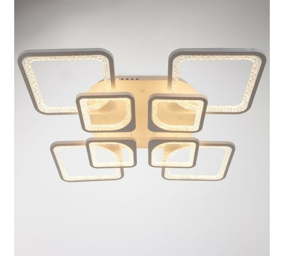 Люстра с ПДУ BayerLux 59117/8WT LED 240Вт 3000-6000К диммер, белый 55х55х10 см 5109293