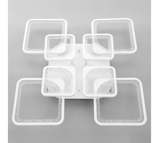 Люстра с ПДУ BayerLux 59117/8WT LED 240Вт 3000-6000К диммер, белый 55х55х10 см 5109293