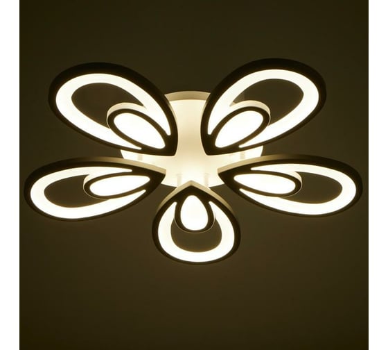Люстра с ПДУ BayerLux 59125/5WT LED 90+90Вт 3 режима, диммер, белый 65х65х14 см 5109320