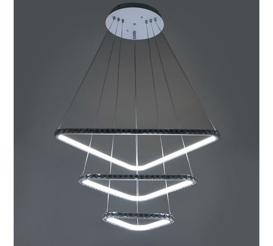 Люстра с ПДУ BayerLux 59917/3 LED 180Вт 3000-6000К белый 66х66х2,5-102 см 4908748