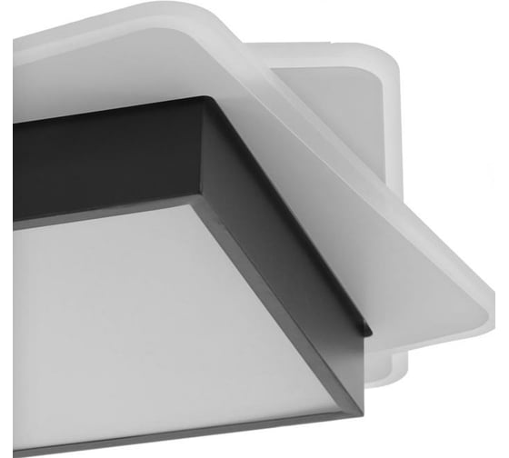 Люстра с ПДУ BayerLux 60403/1 LED 124Вт 3 режима, черный-белый 52х52х13 см 4942294