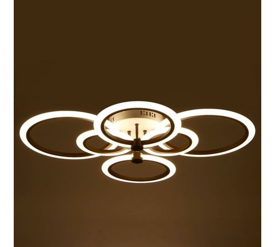 Люстра с ПДУ BayerLux 669526 LED 144Вт, 3000-6000К диммер, кофе, 78х58х12 см 4660068