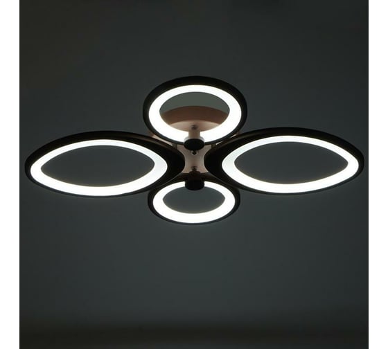 Люстра с ПДУ BayerLux 671102/4 LED 104Вт диммер, 3 режима 3000-6000К кофе 65х50х11 см 4622161