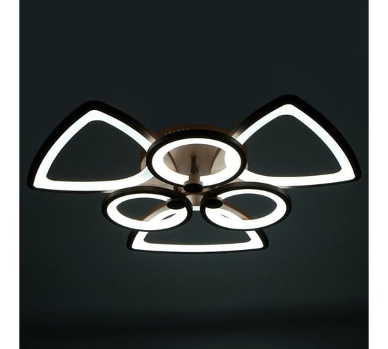 Люстра с ПДУ BayerLux 671114/6 LED 168Вт диммер, 3 режима, 3000-6000К кофе 66х66х12 см 4622173