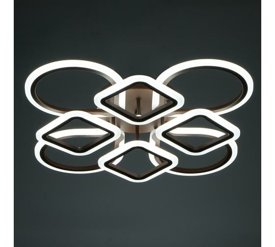 Люстра с ПДУ BayerLux 671123/8 LED 168Вт диммер, 3 режима 3000-6000К кофе 67х54х13 см 4622181