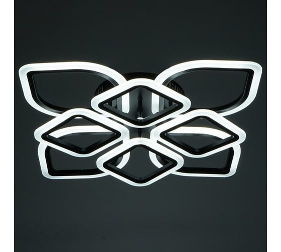 Люстра с ПДУ BayerLux 671136/8 LED 160Вт диммер, 3 режима 3000-6000К черный 51х51х13 см 4622193