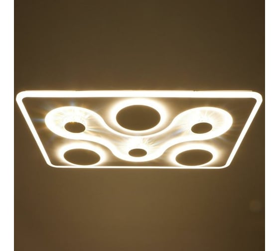 Люстра с ПДУ BayerLux 671150/1 LED 252Вт диммер, 3 режима 3000-6000К белый 90х80х8,5 см 4622210