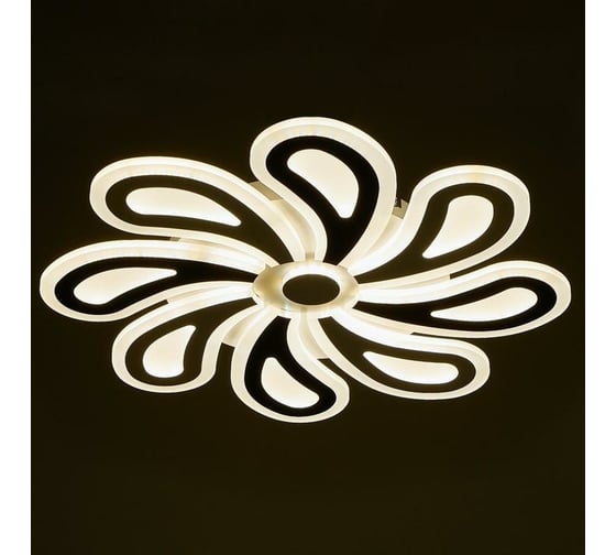 Люстра с ПДУ BayerLux 69652/LED 160Вт диммер, 3000-6000К белый-кофе 55х55х6 см 4942286