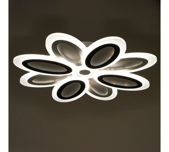 Люстра с ПДУ BayerLux 69653/LED 160Вт диммер, 3000-6000К белый-кофе 55х55х6 см 4942287