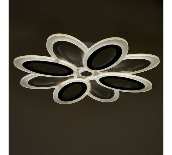 Люстра с ПДУ BayerLux 69653/LED 160Вт диммер, 3000-6000К белый-кофе 55х55х6 см 4942287