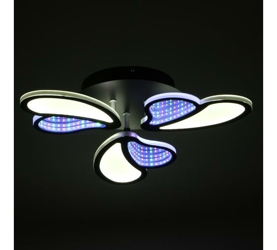 Люстра с ПДУ BayerLux 69663/3BK LED 75Вт диммер, 3000-6000K черный 50х50 см 5130684