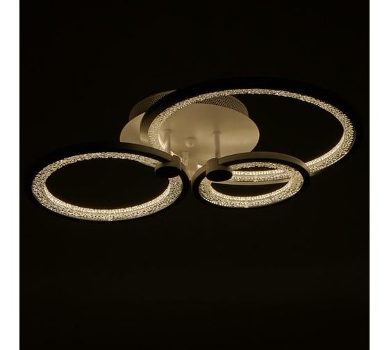 Люстра с ПДУ BayerLux 71104F/3WT LED 94Вт 3000-6000К диммер, белый 5108291
