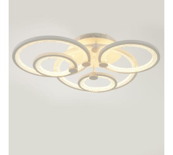 Люстра с ПДУ BayerLux 71104/5WT LED 164Вт 3000-6000К диммер, белый 5108287