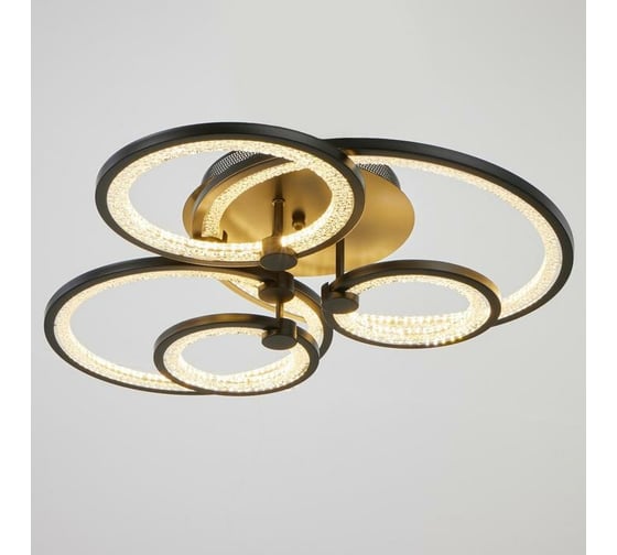 Люстра с ПДУ BayerLux 71104/5BK LED 164Вт 3000-6000К диммер, черный 71х71х13 см 5108267