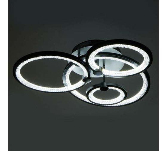 Люстра с ПДУ BayerLux 71104/4BK LED 142Вт 3000-6000К диммер, черный 5108266