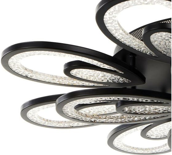 Люстра с ПДУ BayerLux 71106/12BK LED 384Вт 3000-6000К диммер, черный 78х78х13 см 5108276