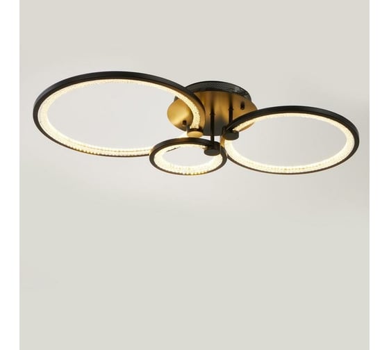Люстра с ПДУ BayerLux 71104/3BK LED 110Вт 3000-6000К диммер, черный 5108270