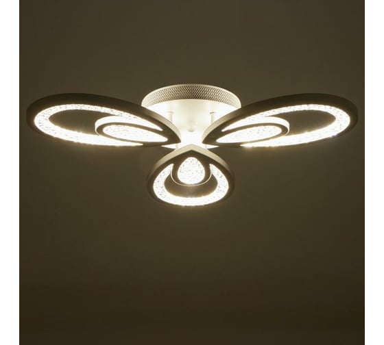 Люстра с ПДУ BayerLux 71106/3WT LED 96Вт 3000-6000К диммер, белый 55х55х10 см 5108294