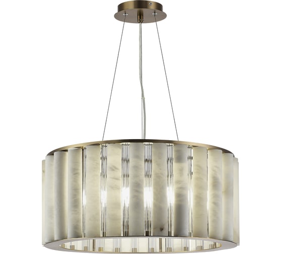 Светильник подвесной ST LUCE бронза, прозрачный/белый алебастр E14 8*40W SL1516.303.08 1