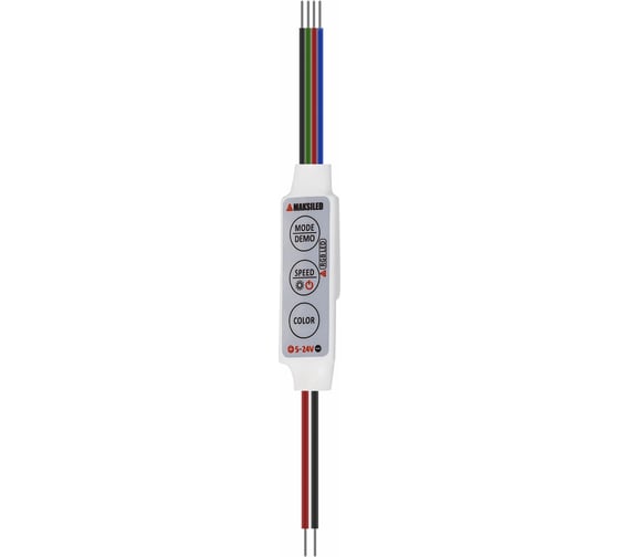 Контроллер MAKSILED RGB 5-24В, 60/144/288Вт, 3 канала x 4А, IP20, 45x13x6мм ML-CT-101-WF 1