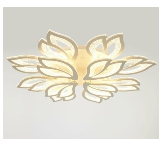 Люстра с ПДУ BayerLux 71108/12WT LED 312Вт 3000-6000К диммер, белый 82х82х13 см 5108299 1