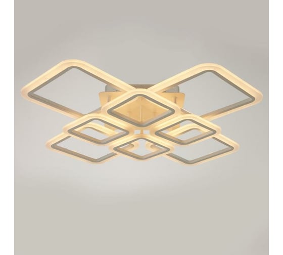 Люстра с ПДУ BayerLux 71167/8 LED 192Вт диммер, 3000-6000К белый 74х74х13,5 см 4934951 1
