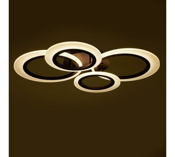 Люстра с ПДУ BayerLux 71187/4 LED 128Вт диммер, 3000-6000К кофе 84х62х10,5 см 4934971