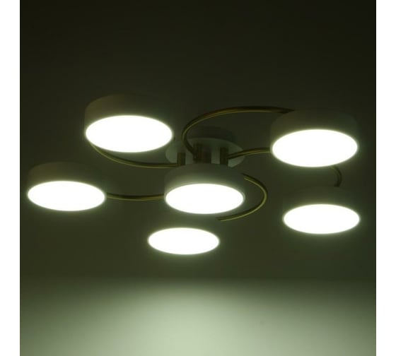 Светильник BayerLux 35441/6 LED 144Вт 3000-6000К белый-золото 65х65х12 см 4941242