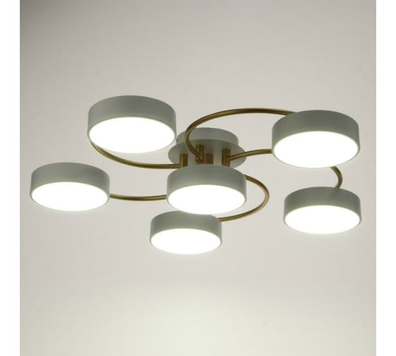 Светильник BayerLux 35441/6 LED 144Вт 3000-6000К белый-золото 65х65х12 см 4941242