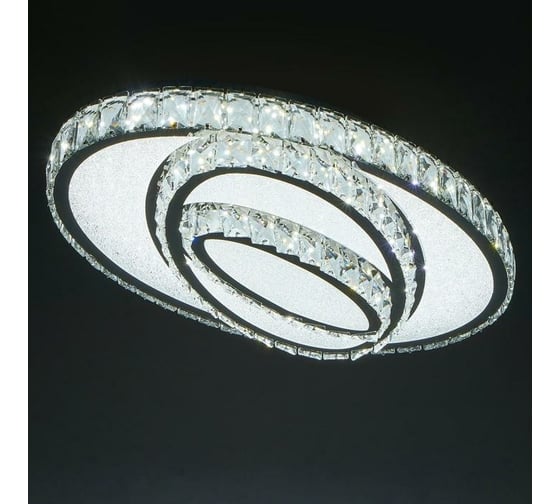 Люстра с ПДУ BayerLux 9905672 LED 100Вт 3 режима диммер, 3000-6000К хром 60х40х14 см 4623870
