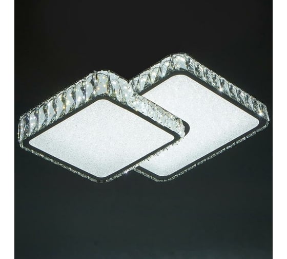 Люстра с ПДУ BayerLux 9907672/2 LED 100Вт 3 режима диммер, 3000-6000К хром 50х50х11 см 4623873