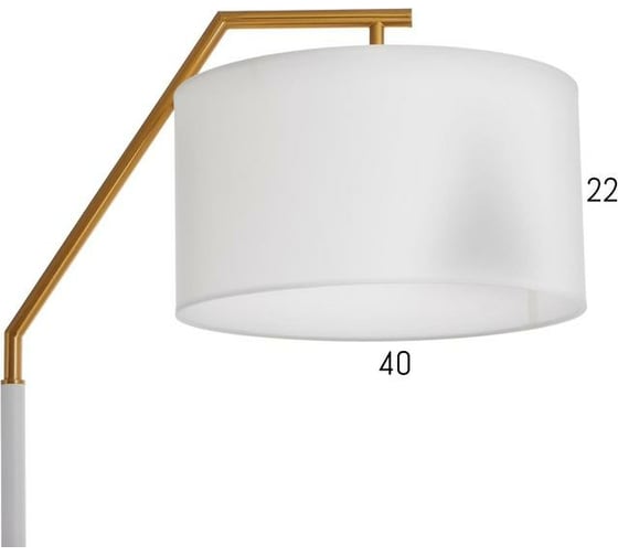 Торшер BayerLux 19014/1WT E27 40Вт бело-золотой 55х55х168 см 5279217