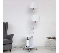 Торшер BayerLux с часами 4416226T/2 E27 40Вт белый 63х55х172 см 4609951