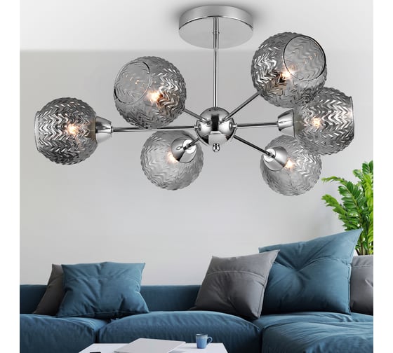 Люстра Rivoli Hiltrude 3107306 6 Е27 60 Вт модерн Б0051265