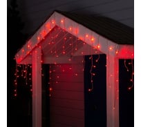 Бахрома Luazon ECO, IP44, Ш:4м, В:0.6м, Н.С. LED-180-220V, 8 режимов, красный 187270