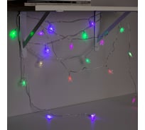 Нить Luazon DCR 5 м, с насадками Снежинки малые, IP20, Н.С. LED-20-220V, моргает, мульти 541525